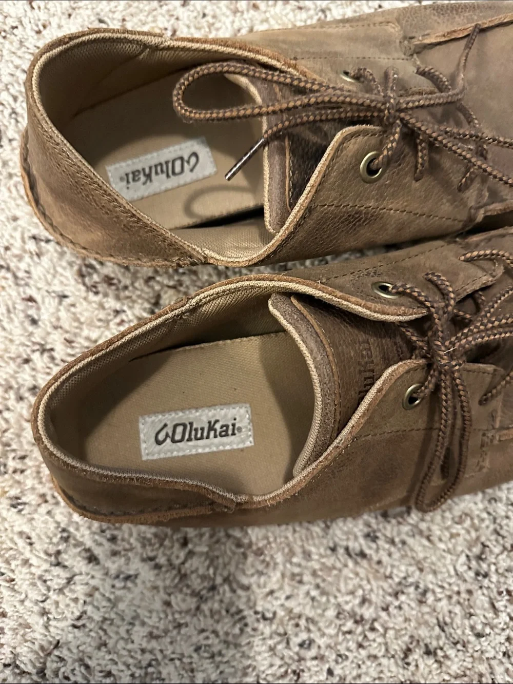 Olukai men’s size 12 Leather Casual Lace-Up Men’s Shoes